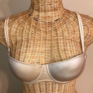 Victoria's Secret Satin Balconette Bra in Champagne